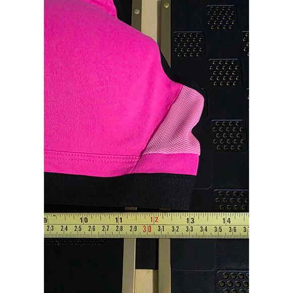 Victoria Secret VSX Incredible Sport Bra 36B Pink and black racerback athletic - Picture 7 of 7